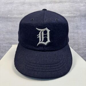 Detroit Tigers Hat Mens XL Cap Blue Wool Rayon Vintage 1960s Union Made MLB